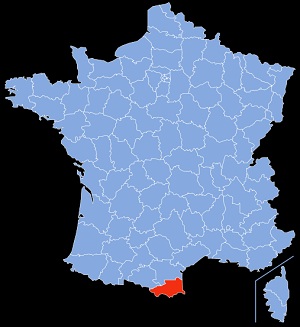The Pyrénées-Orientales department shares a border with Spain