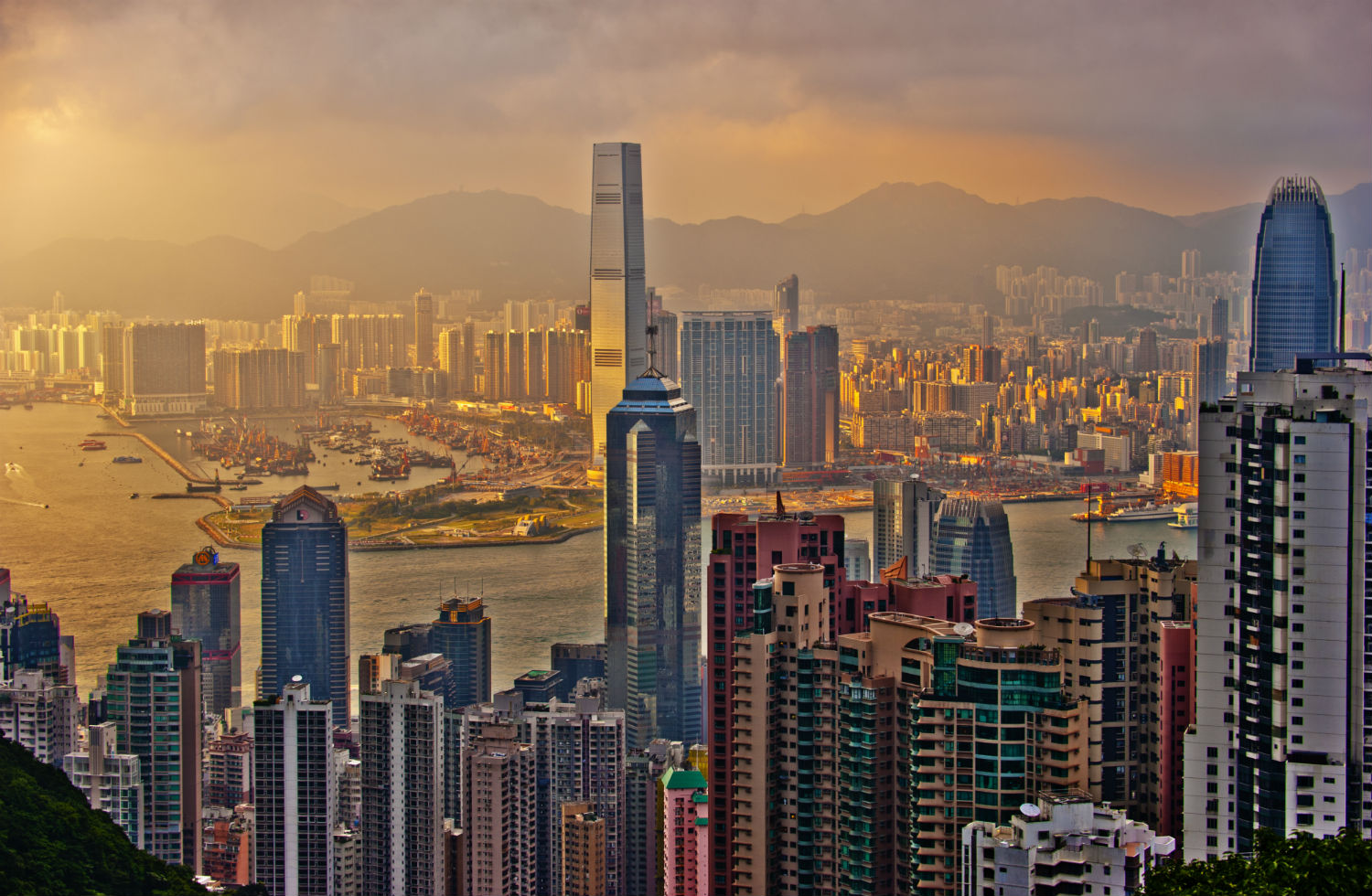 The Hong Kong skyline (Getty)