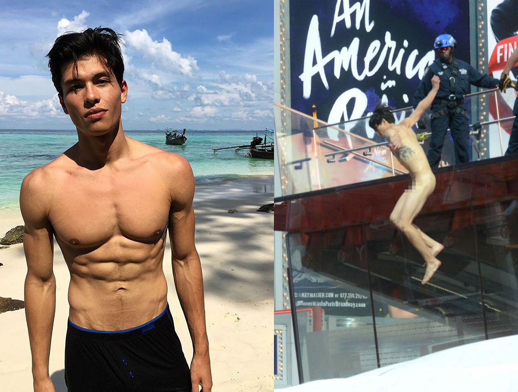 Naked Times Square guy is actually a super-hot model