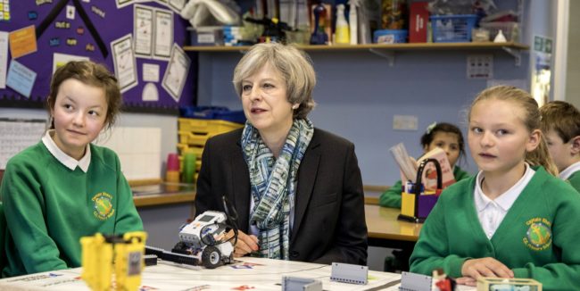 Theresa May on the campaign trail