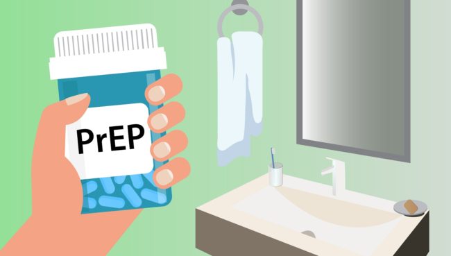 PrEP Impact trial: Man holding a pill used for Pre-Exposure Prophylaxis (PrEP) to prevent HIV infection