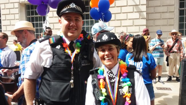 Police officers at Pride in London 2017