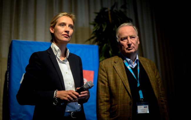 AfD leaders Alexander Gauland and Alice Weidel