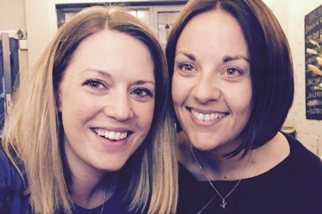 Kezia Dugdale with her new partner Jenny Gilruth