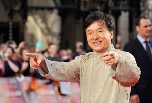LONDON, ENGLAND - JULY 15: Jackie Chan attends the UK Film Premiere of The Karate Kid at Odeon Leicester Square on July 15, 2010 in London, England. (Photo by Gareth Cattermole/Getty Images)