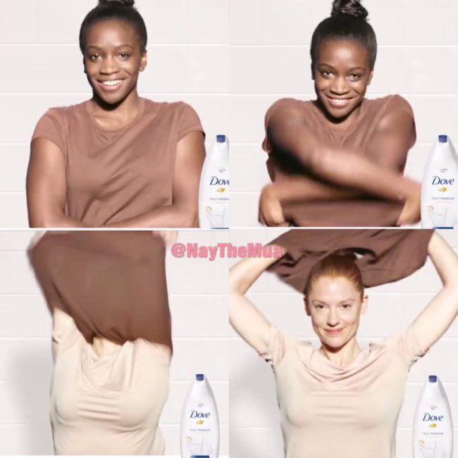 The first few seconds of the "racist" Dove advert