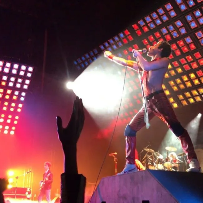 Rami Malek as Freddie Mercury (Bryan Singer/Instagram)