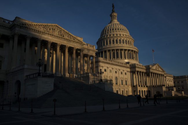 WASHINGTON, D.C. - MARCH 20: The sun rises near The United States Capitol Building on March 20, 2017 in Washington, D.C. The Senate will hold a confirmation hearing for Supreme Court Nominee Neil Gorsuch and FBI Director James Comey will testify before the House Permanent Select Committee on Intelligence on alleged Russian interference in the 2016 election. (Photo by Zach Gibson/Getty Images)