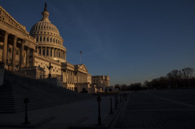WASHINGTON, D.C. - MARCH 20: The sun rises near The United States Capitol Building on March 20, 2017 in Washington, D.C. The Senate will hold a confirmation hearing for Supreme Court Nominee Neil Gorsuch and FBI Director James Comey will testify before the House Permanent Select Committee on Intelligence on alleged Russian interference in the 2016 election. (Photo by Zach Gibson/Getty Images)