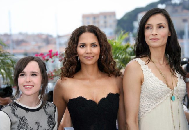 Cannes, FRANCE: (From L) The female cast of US director Brett Ratner's film 'X-Men : The Last Stand' poses (from L) Canadia's Ellen Page, US Halle Berry and Dutch Famke Janssen during a photocall for US director Brett Ratner's film 'X-Men : The Last Stand' at the 59th edition of the International Cannes Film Festival in Cannes, southern France, 22 May 2006. The film is presented out-of-competition. AFP PHOTO / VALERY HACHE (Photo credit should read VALERY HACHE/AFP/Getty Images)