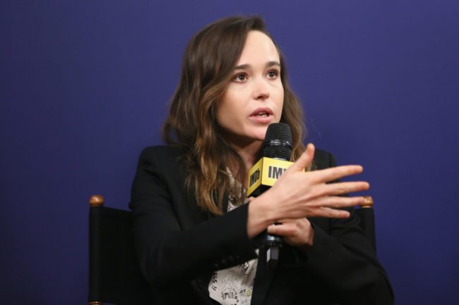 TORONTO, ON - SEPTEMBER 09: Actress Ellen Page of 'The Cured' attends The IMDb Studio Hosted By The Visa Infinite Lounge at The 2017 Toronto International Film Festival at Bisha Hotel & Residences on September 8, 2017 in Toronto, Canada. (Photo by Rich Polk/Getty Images for IMDb)