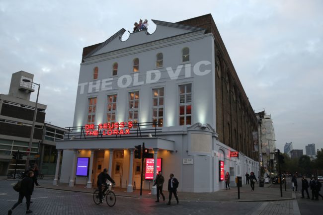 General views of The Old Vic theatre on the Cut in central London on November 2, 2017. Former workers at The Old Vic, where US actor Kevin Spacey was its artistic director from 2003 to 2015, told The Guardian newspaper that the London theatre ignored allegations of groping and inappropriate sexual behaviour on November 2, 2017. / AFP PHOTO / Daniel LEAL-OLIVAS        (Photo credit should read DANIEL LEAL-OLIVAS/AFP/Getty Images)