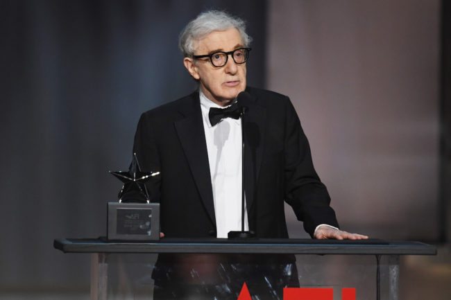 HOLLYWOOD, CA - JUNE 08:  Director-actor Woody Allen speaks onstage during American Film Institute's 45th Life Achievement Award Gala Tribute to Diane Keaton at Dolby Theatre on June 8, 2017 in Hollywood, California. 26658_007  (Photo by Kevin Winter/Getty Images)