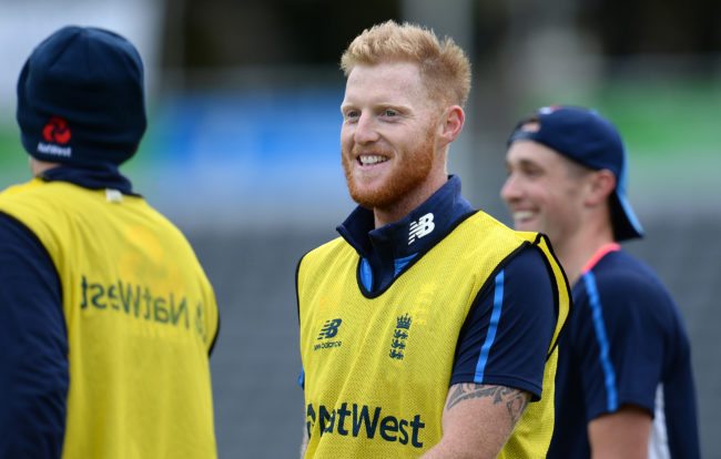BRISTOL, ENGLAND - SEPTEMBER 23: Ben Stokes of England (C) looks on during an England Nets Session at the Brightside Ground on September 23, 2017 in Bristol, England. (Photo by Harry Trump/Getty Images)