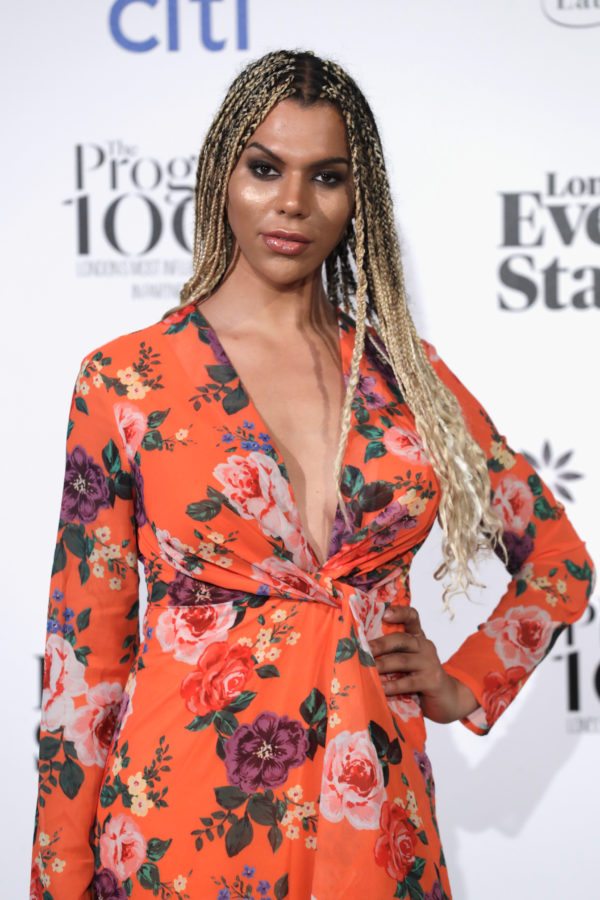 LONDON, ENGLAND - OCTOBER 19:  Munroe Bergdorf attends London Evening Standard's Progress 1000: London's Most Influential People event at  on October 19, 2017 in London, England.  (Photo by John Phillips/Getty Images)