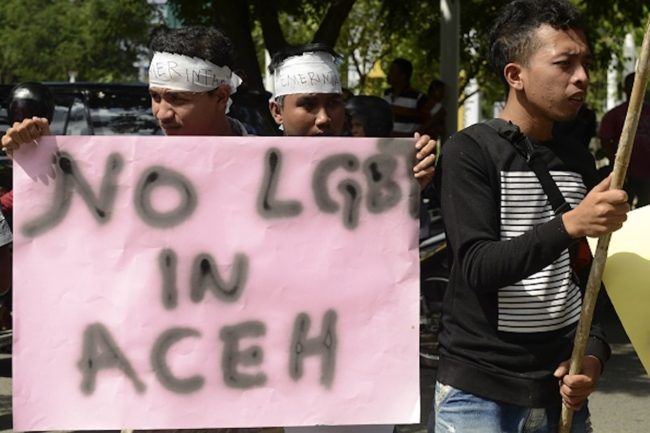 GiveOut is aiming to eliminate the violence in countries where the LGBTQI community is not accepted (Photo credit should read CHAIDEER MAHYUDDIN/AFP/Getty Images)
