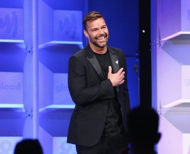 BEVERLY HILLS, CA - APRIL 12: Ricky Martin presents Vanguard Award to artis Britney Spears at the 29th Annual GLAAD Media Awards Los Angeles, in partnership with LGBTQ ally, Ketel One Family-Made Vodka at The Beverly Hilton Hotel on April 12, 2018 in Beverly Hills, California. (Photo by Rich Polk/Getty Images for Ketel One Family-Made Vodka)