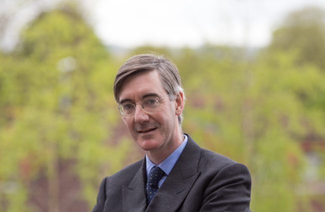 KEYNSHAM, UNITED KINGDOM - MAY 04: Conservative MP Jacob Rees-Mogg poses for a photograph near his constituency office in Keynsham on May 4, 2018 in North East Somerset, United Kingdom. In a recent interview, the pro-Brexit leader of the European Research Group, had hit back at his critics who have claimed he was to Brexit negotiations 'what Russia is to the UN's Security Council' and instead insisted he was acting to help deliver the EU referendum result and that the ERG were simply encouraging the government to keep its promises. (Photo by Matt Cardy/Getty Images)