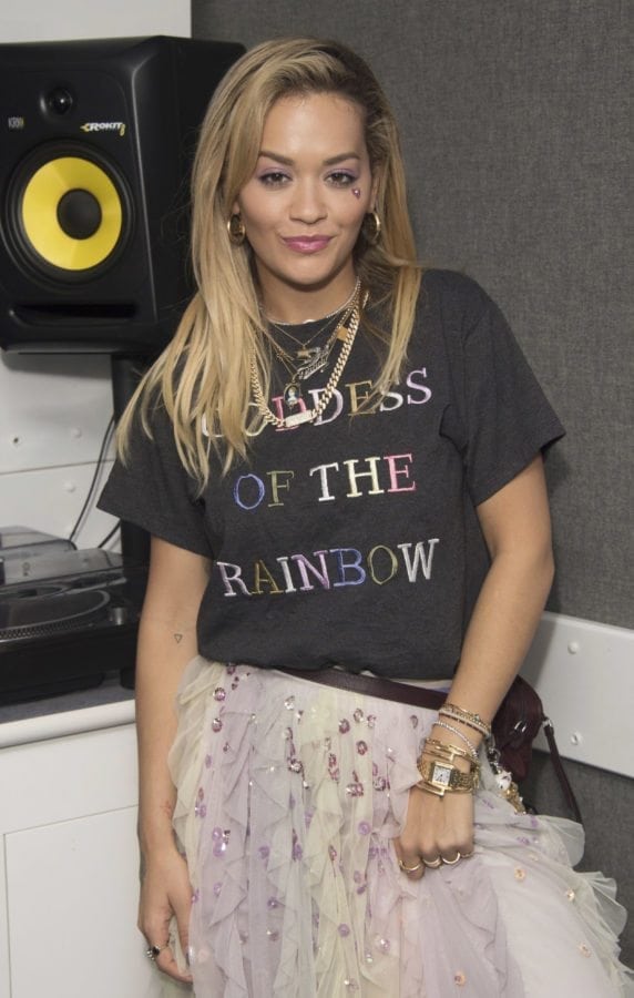 LONDON, ENGLAND - MAY 10: Rita Ora visits Kiss FM Studio's on May 10, 2018 in London, England. (Photo by Stuart C. Wilson/Getty Images)