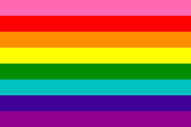 Gilbert Baker's original design pride flag