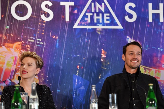 PARIS, FRANCE - MARCH 22: Scarlett Johansson and Rupert Sanders attend the official press conference for the Paris Premiere of the Paramount Pictures release "Ghost In The Shell" at Hotel Le Bristol on March 22, 2017 in Paris, France. (Photo by Pascal Le Segretain/Getty Images For Paramount Pictures)