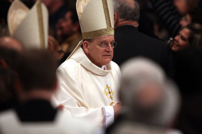 VATICAN CITY, VATICAN - DECEMBER 24: Cardinal Raymond L. Burke, head of the Vatican's highest Tribunal, attends the Christmas Eve Mass held by Pope Benedict XVI at St. Peter's Basilica on December 24, 2010 in Vatican City, Vatican. (Photo by Franco Origlia/Getty Images)