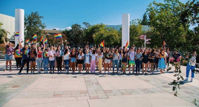 Students protest after Azusa Pacific University re-introduces a ban on LGBT+ relationships.
