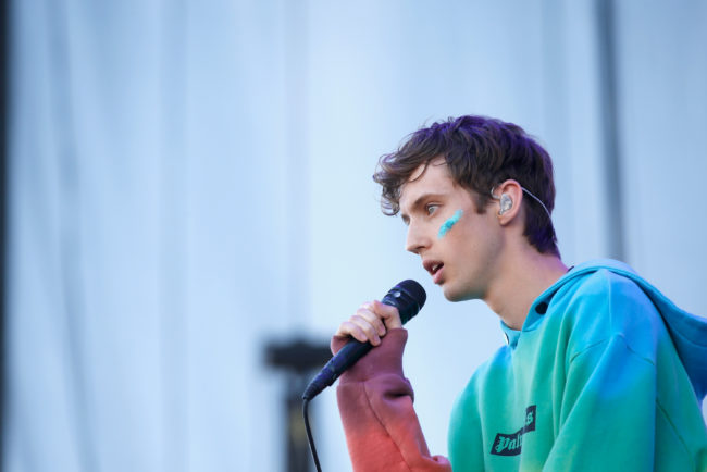 LAS VEGAS, NV - SEPTEMBER 24: Recording artist/actor Troye Sivan performs onstage during the 2016 Daytime Village at the iHeartRadio Music Festival at the Las Vegas Village on September 24, 2016 in Las Vegas, Nevada. (Photo by Isaac Brekken/Getty Images for iHeartMedia)