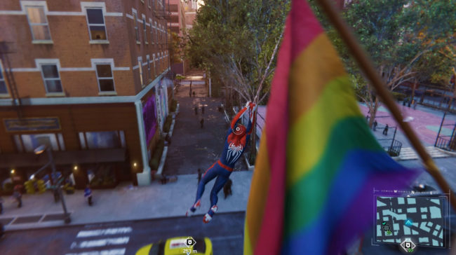 LGBT flag in Spider Man video game