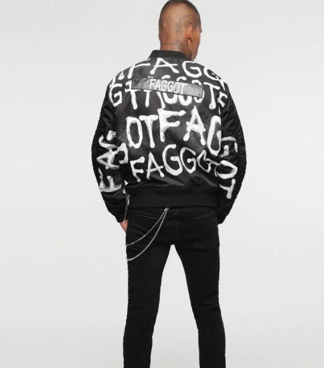 Diesel is selling the "Faggot" jackets for £350