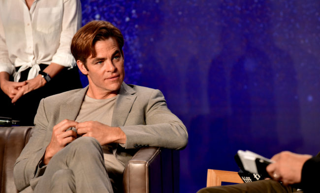 Chris Pine at an Outlaw King event