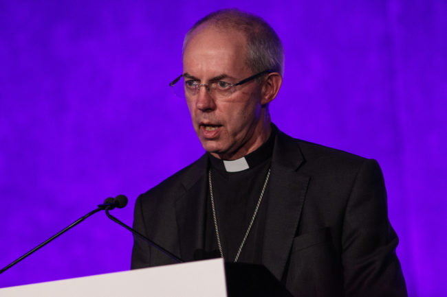 Archbishop of Canterbury Justin Welby speaks at a National Holocaust Memorial Day event in 2017