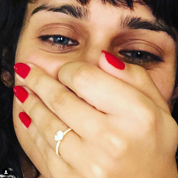 Teddy Geiger and Emily Hampshire get engaged