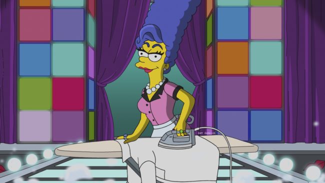 Marge Simpson in drag on The Simpsons