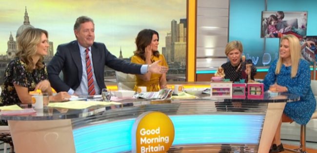 Presenters and guests including Emma B on Good Morning Britain on November 28, 2018