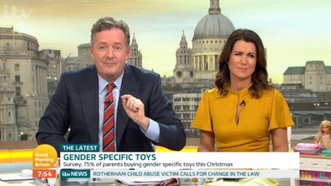 Piers Morgan and Susanna Reid on ITV's Good Morning Britain