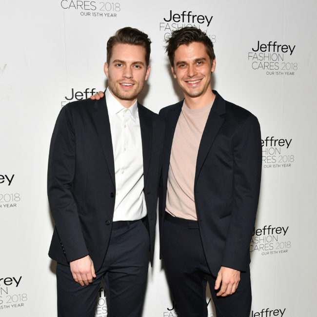 oey Krietemeyer (L) and Antoni Porowski attend the 15th annual Jeffrey Fashion Cares Fashion Show and Fundraiser at Intrepid Sea-Air-Space Museum on April 11, 2018 in New York City. (Photo by Dia Dipasupil/Getty Im