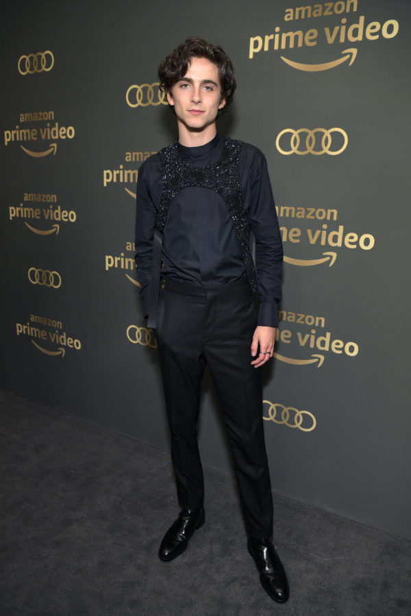 Timothee Chalamet at the Golden Globes