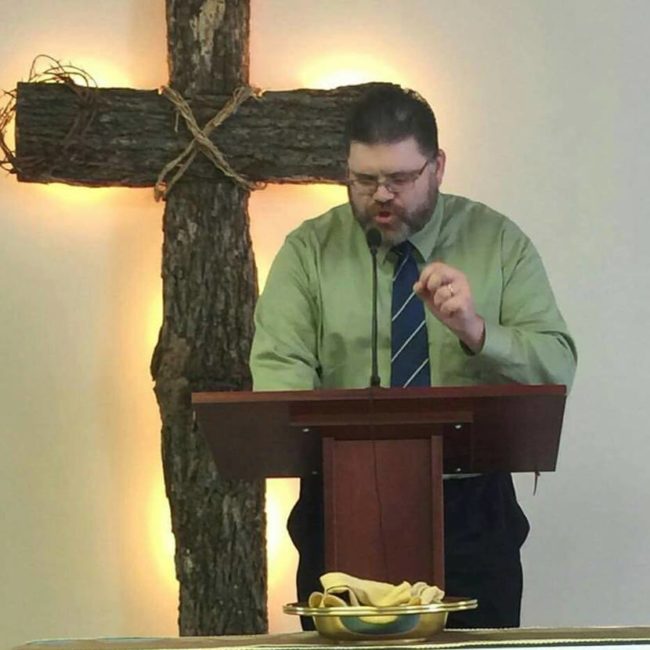 Former pastor Justin Hoke, who put up a transphobic sign about Caitlyn Jenner 