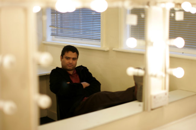 Comedian Paul Sinha at a Stand Up For Burma comedy night