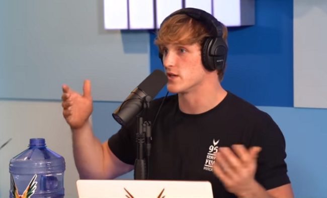 Logan Paul during the taping of his Impaulsive Podcast