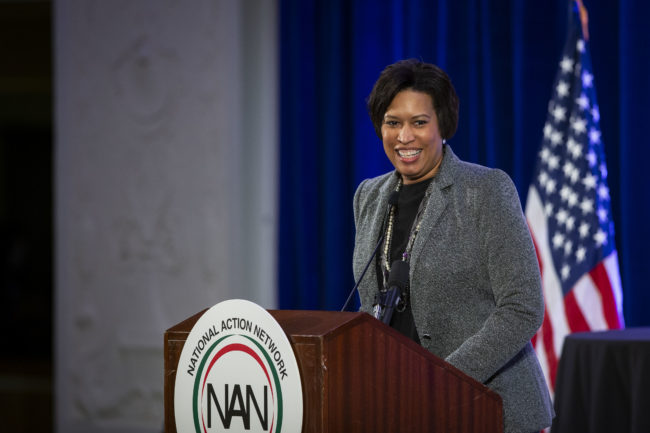 Muriel Bowser, mayor of Washington, DC, speaks during the National Action Network Breakfast on January 21, 2019 in Washington, DC
