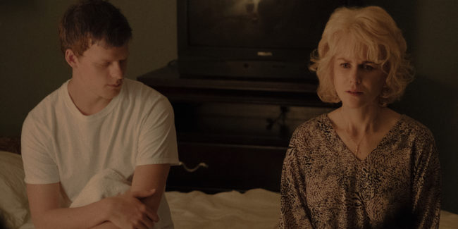 Picture of Lucas Hedges and Nicole Kidman in Boy Erased.