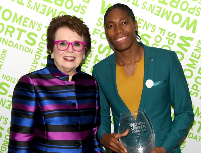 Photo of Billie Jean King and Caster Semenya, whom Martina Navratilova appeared to endorse in a retweet.