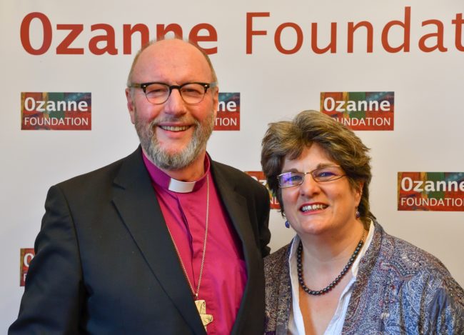 The Bishop of Liverpool Paul Bayes with Jayne Ozanne