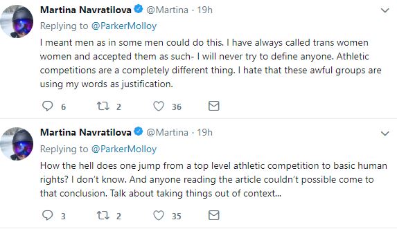 Martina Navratilova called out the anti-LGBT lobbyists on Twitter