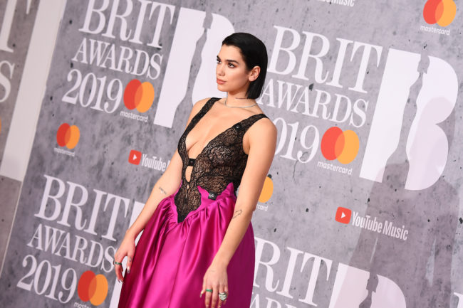Dua Lipa attends The BRIT Awards 2019 held at The O2 Arena on February 20, 2019 in London, England.