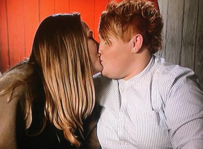 Lesbian couple Shannon Whelan and Ciara Smyth kiss on First Dates