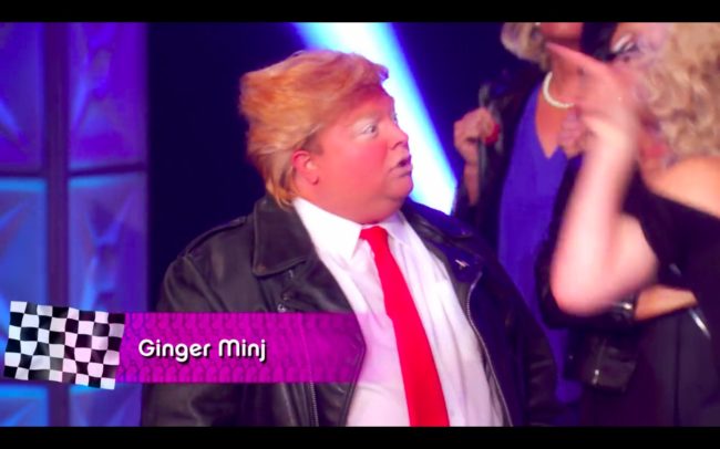 Ginger Minj plays Trump in Drag Race season 11.