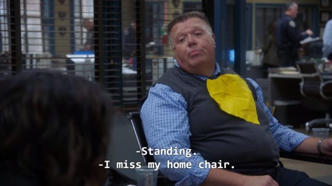 Best Brooklyn Nine-Nine quotes. Scully: "I miss my home chair." (Brooklyn Nine-Nine/Fox/NBC)